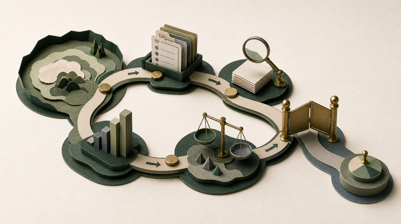 A paper evidence loop passes boundary, inclusion, extraction, rival check, and incremental learning before a stopping gate.