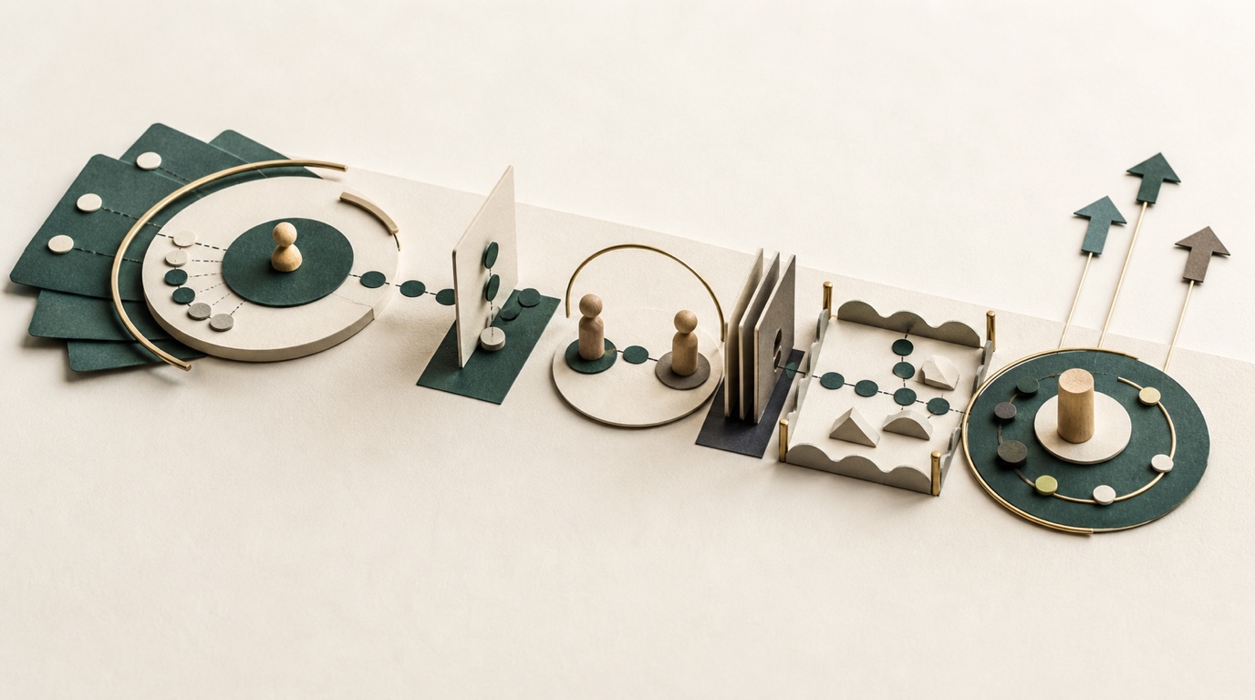 A product-led growth worksheet connects product events to qualification, human assistance, constraints, and later outcomes.
